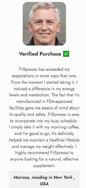 Fitspresso Customer Reviews